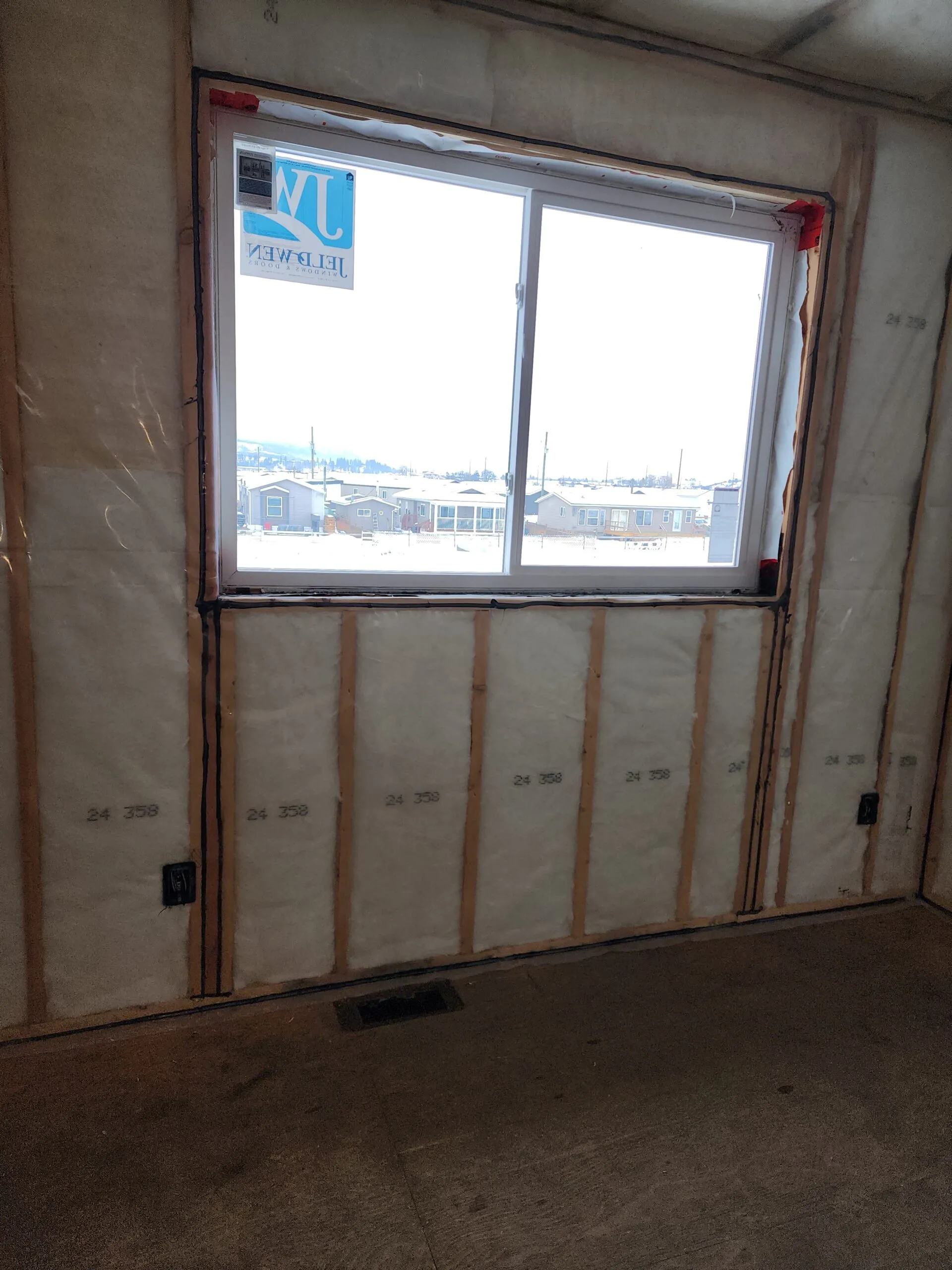 Winter job site insulation work
