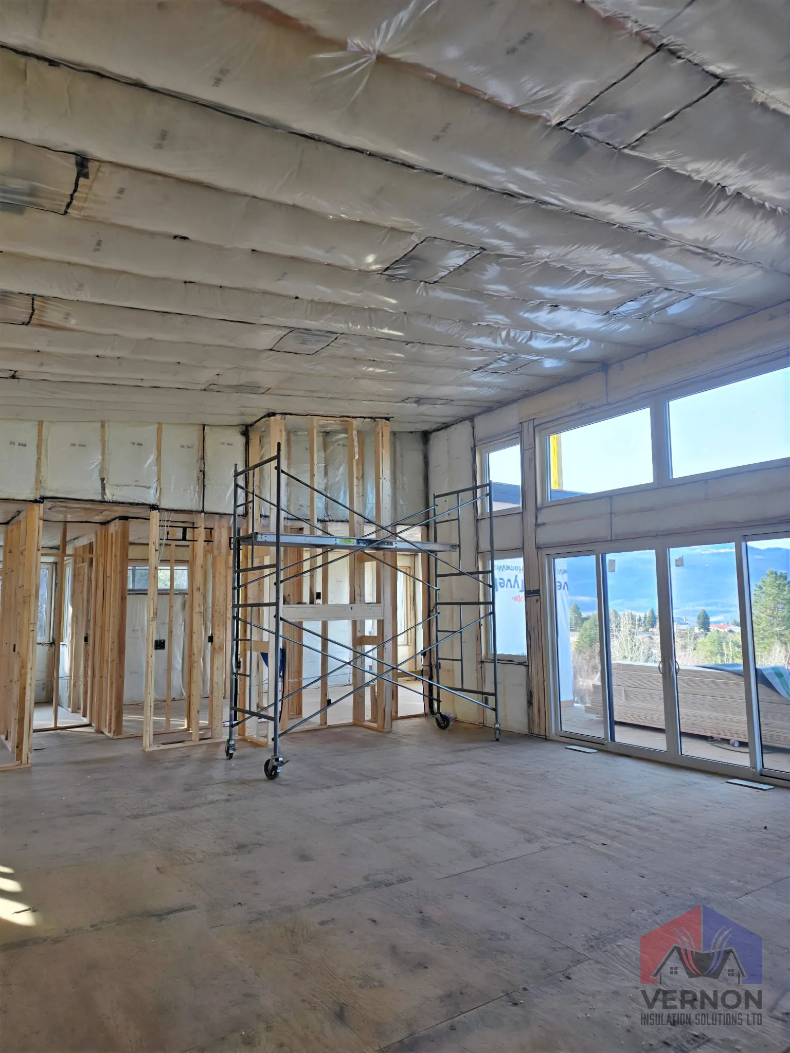 Batt insulation in interior partition walls